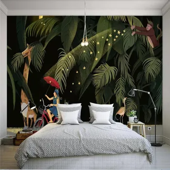 Custom wallpaper Nordic hand-painted children's wood cartoon animal background wall art decorative painting
Custom wallpaper Nordic hand-painted children's wood cartoon animal background wall art decorative painting