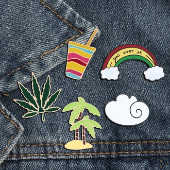 Cartoon Candy Rainbow Leaf Tree Drink Brooches for women Brooch man jewelry Enamel pin Gift Sweet Cute pin kids love wholesale
Cartoon Candy Rainbow Leaf Tree Drink Brooches for women Brooch man jewelry Enamel pin Gift Sweet Cute pin kids love wholesale