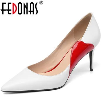 FEDONAS 2019 New Sexy Women Genuine Leather High Heels Spring Summer Pointed Toe Wedding Party Shoes Woman Ladies Office Pumps
FEDONAS 2019 New Sexy Women Genuine Leather High Heels Spring Summer Pointed Toe Wedding Party Shoes Woman Ladies Office Pumps