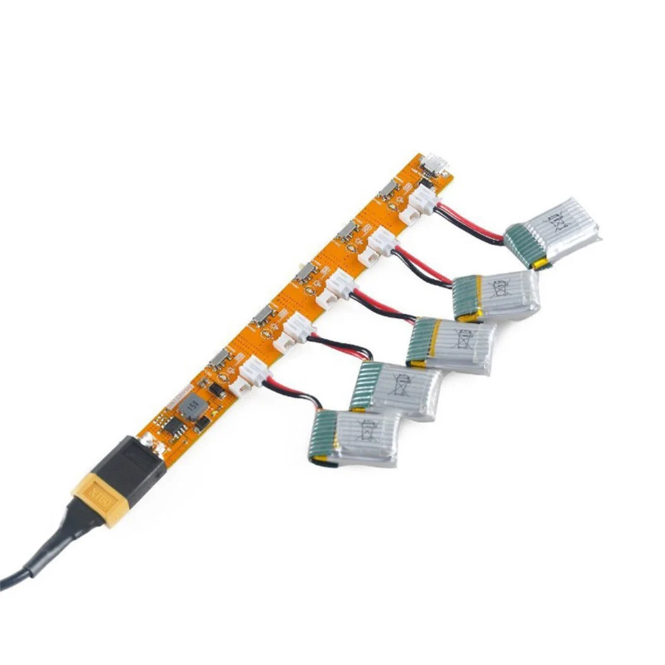 5 Way 1S 3.7V Lipo Battery Charger Micro JST 1.25 JST-PH 2.0 Charging Hub XT60 USB for JJRC H36 Eachine Z816 E012 Eachine E010
5 Way 1S 3.7V Lipo Battery Charger Micro JST 1.25 JST-PH 2.0 Charging Hub XT60 USB for JJRC H36 Eachine Z816 E012 Eachine E010