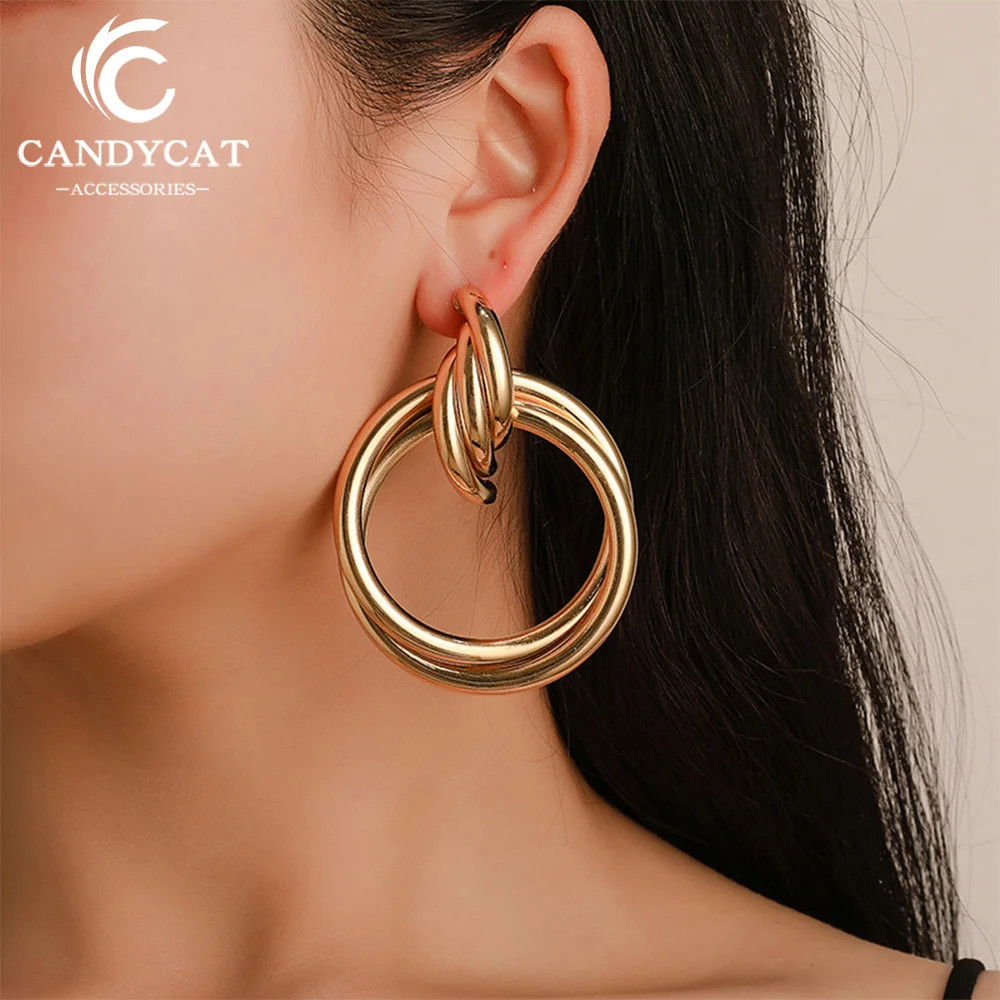 Trendy Stud Earrings for Women Fashion Sliver Gold Earrings Simple Round Knotted Creative Stud Earrings Party Jewelry Wholesale
Trendy Stud Earrings for Women Fashion Sliver Gold Earrings Simple Round Knotted Creative Stud Earrings Party Jewelry Wholesale