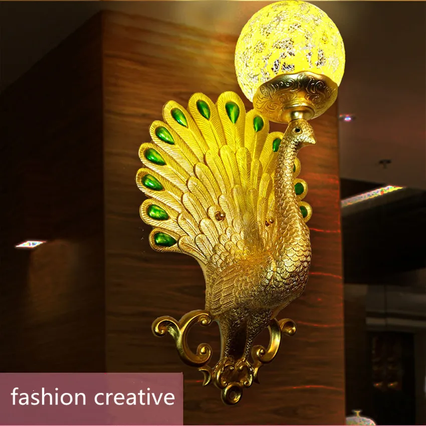 European retro aisle living room bedroom bedside mirror front lamp Top quality atmospheric peacock crystal project Creative 220v
European retro aisle living room bedroom bedside mirror front lamp Top quality atmospheric peacock crystal project Creative 220v