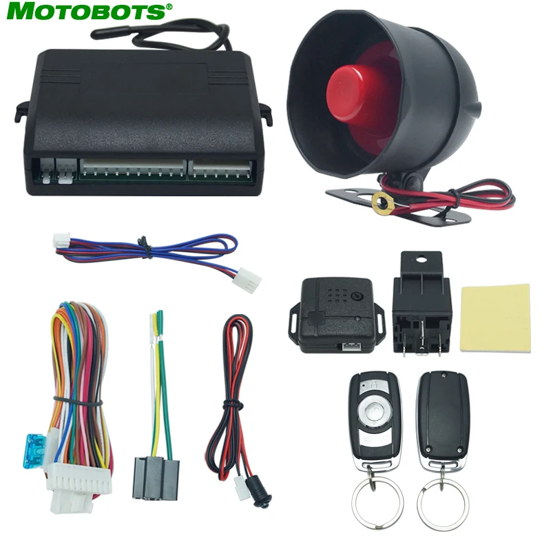 MOTOBOTS Car Alarm Security System Manual Reset Button Function Burglar Protection with 2 Remote Control #CA2224 | Автомобили и