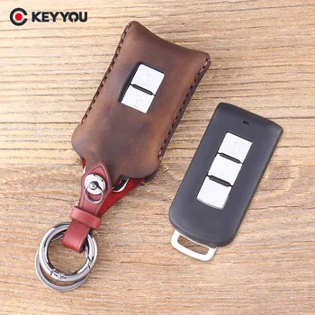KEYYOU Leather Key Bag 2 Buttons Key Case Fob Case For Mitsubishi Lancer Outlander 2008-2012 Car Key Cover
KEYYOU Leather Key Bag 2 Buttons Key Case Fob Case For Mitsubishi Lancer Outlander 2008-2012 Car Key Cover
