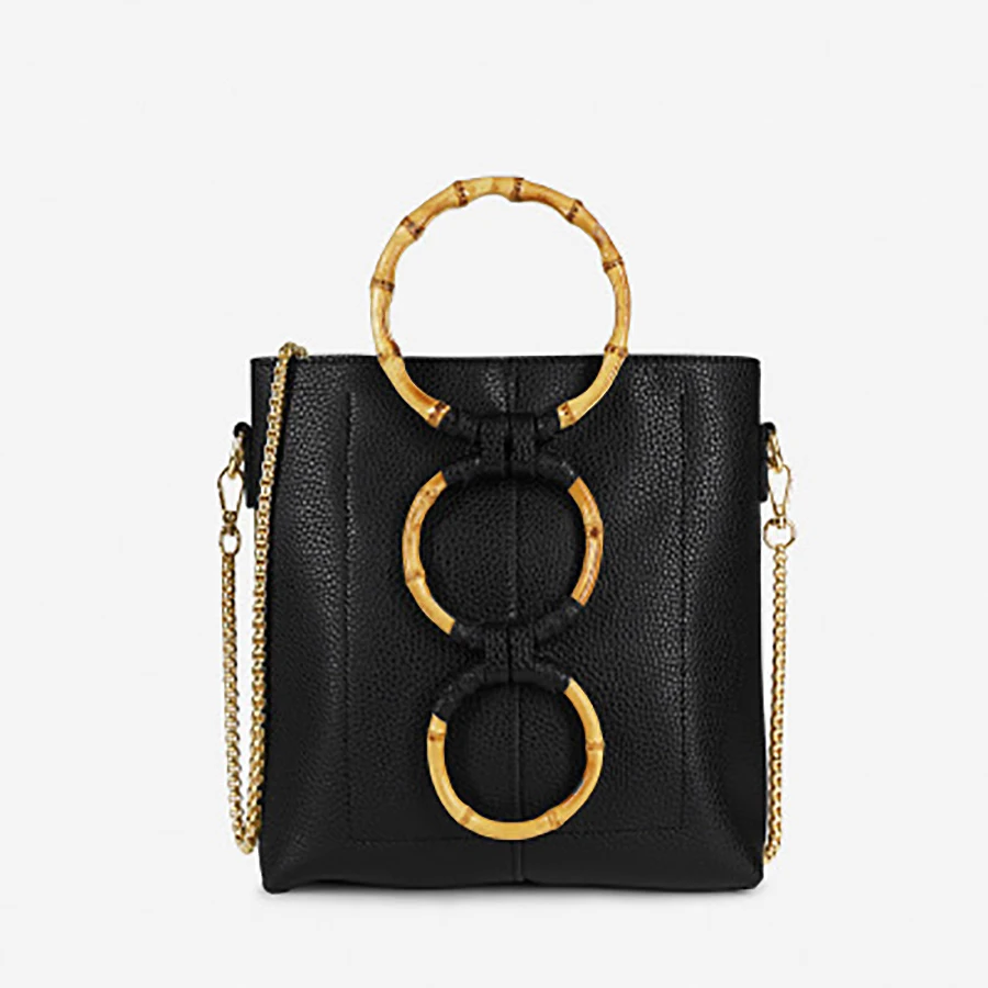 Leisure ring wooden handle handbag color chain shoulder bag women's Pu leather Messenger bag new suit ladies handbag
Leisure ring wooden handle handbag color chain shoulder bag women's Pu leather Messenger bag new suit ladies handbag