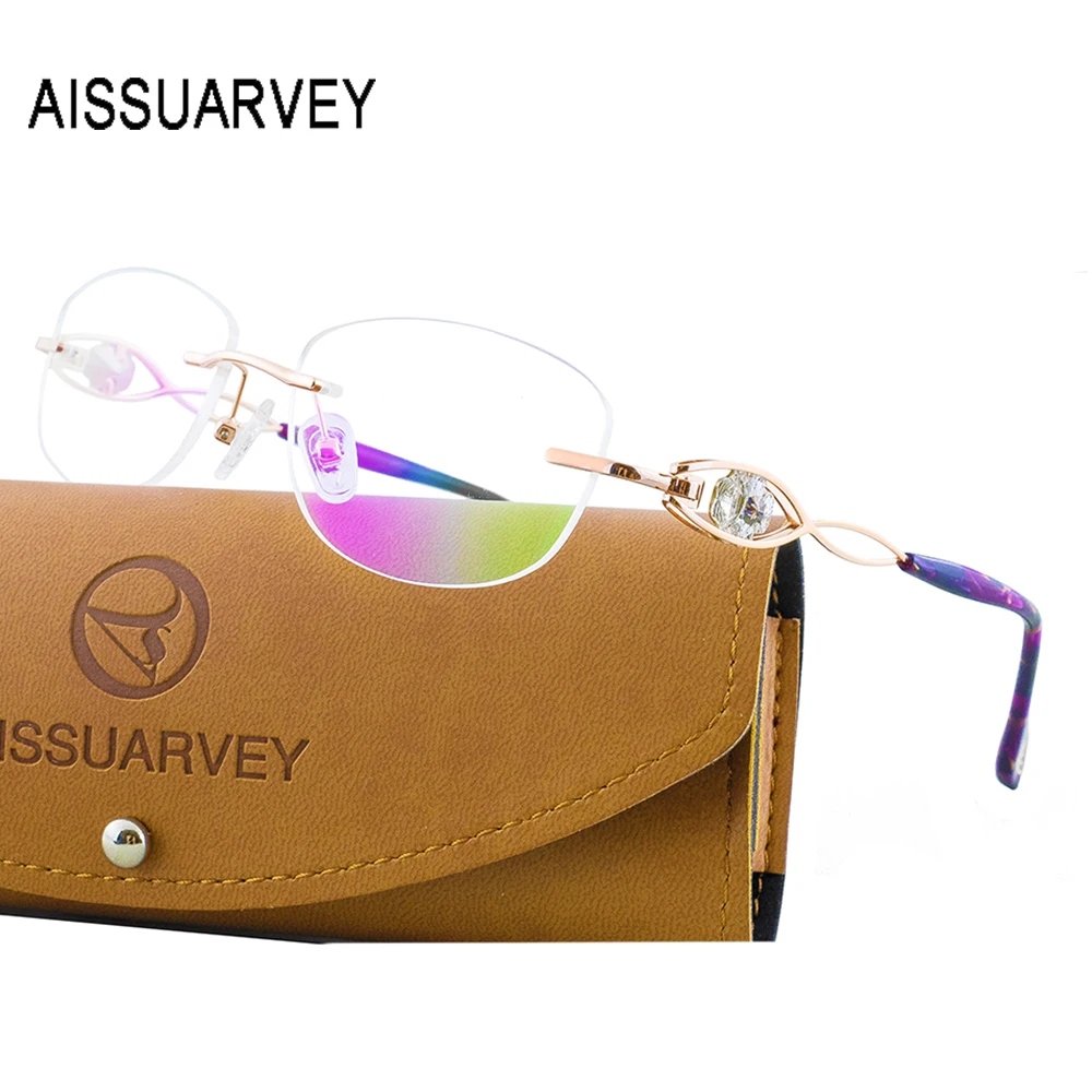 Titanium Rimless Eyeglasses for Women Rhinestone Light Brand Designer Glasses with Transparent Lenses Crystal Prescription Frame
Titanium Rimless Eyeglasses for Women Rhinestone Light Brand Designer Glasses with Transparent Lenses Crystal Prescription Frame