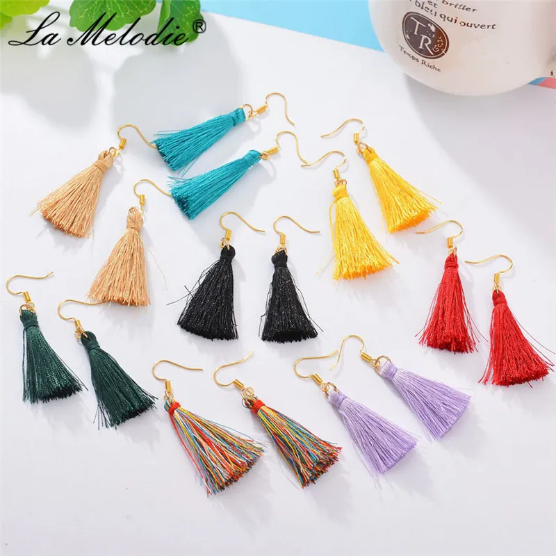 New Boho Style Multi-color Tassel Drop Earring For Women Bohemia Colorful Fringe Long Dangle Earring For Females Ear Jewelry
New Boho Style Multi-color Tassel Drop Earring For Women Bohemia Colorful Fringe Long Dangle Earring For Females Ear Jewelry