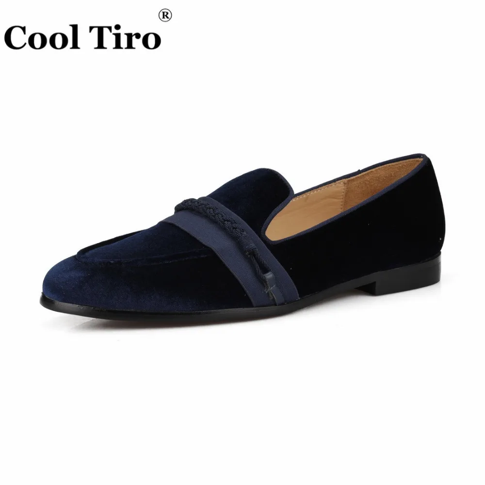 Dark blue VELVET SLIPPERS WITH GROS-GRAIN BAND AND SILK BRAIDING (11)