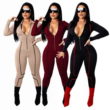 V-Neck Full Sleeve Autumn Winter Women Lady Overalls Jumpsuits Outfits Casual Sexy Fashion Bandage Rompers Clubwear SMR9073
V-Neck Full Sleeve Autumn Winter Women Lady Overalls Jumpsuits Outfits Casual Sexy Fashion Bandage Rompers Clubwear SMR9073