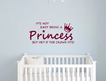 Princess Crown Quote Vinyl Sticker nursery room Bedroom Wall Art decal lettering
Princess Crown Quote Vinyl Sticker nursery room Bedroom Wall Art decal lettering