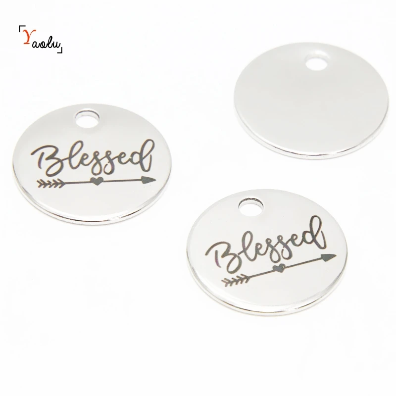 10pcs//lot Mermaid charm i must be a mermaid Stainless steel message pendant 20mm