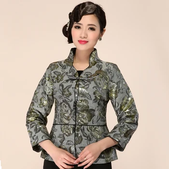 Hot Sale Gray Chinese Women Spring Autumn Coat Vintage Button Satin Jacket Flower Clothing Outwear Size M L XL XXL XXXL 2358
Hot Sale Gray Chinese Women Spring Autumn Coat Vintage Button Satin Jacket Flower Clothing Outwear Size M L XL XXL XXXL 2358