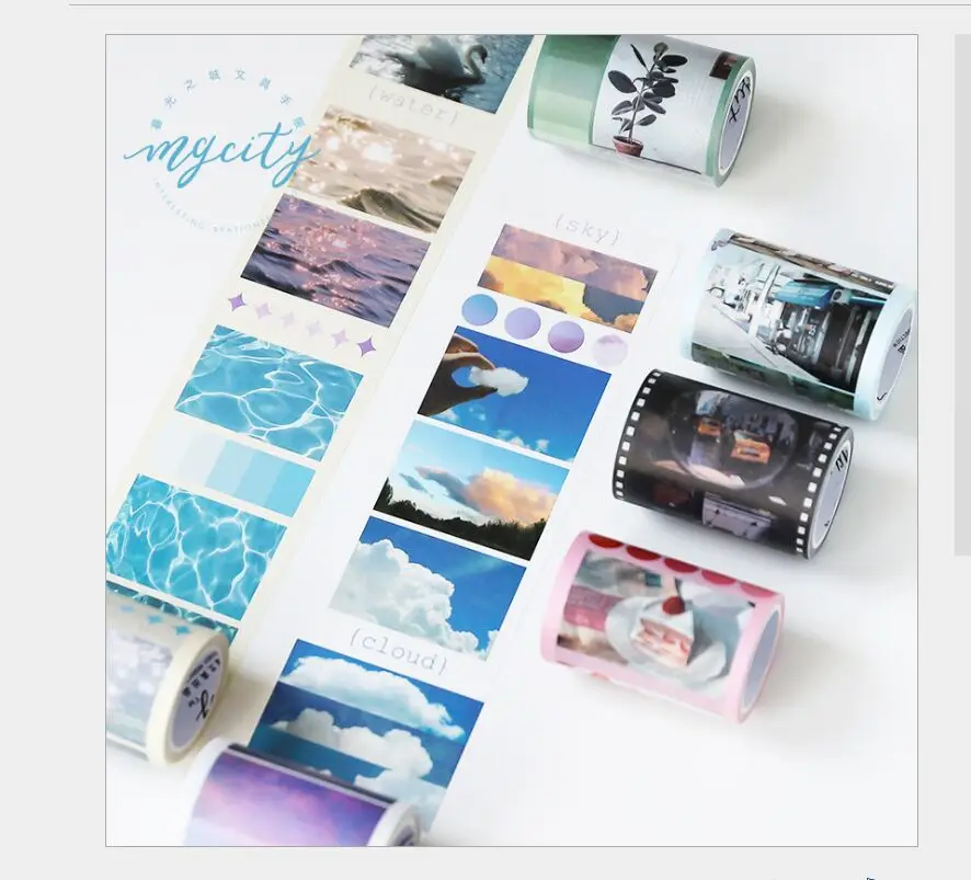 65mm wide Fantastic sky cloud water wave film strawberry green plants camera photo washi tape DIY Planner scrapbook masking tape
65mm wide Fantastic sky cloud water wave film strawberry green plants camera photo washi tape DIY Planner scrapbook masking tape