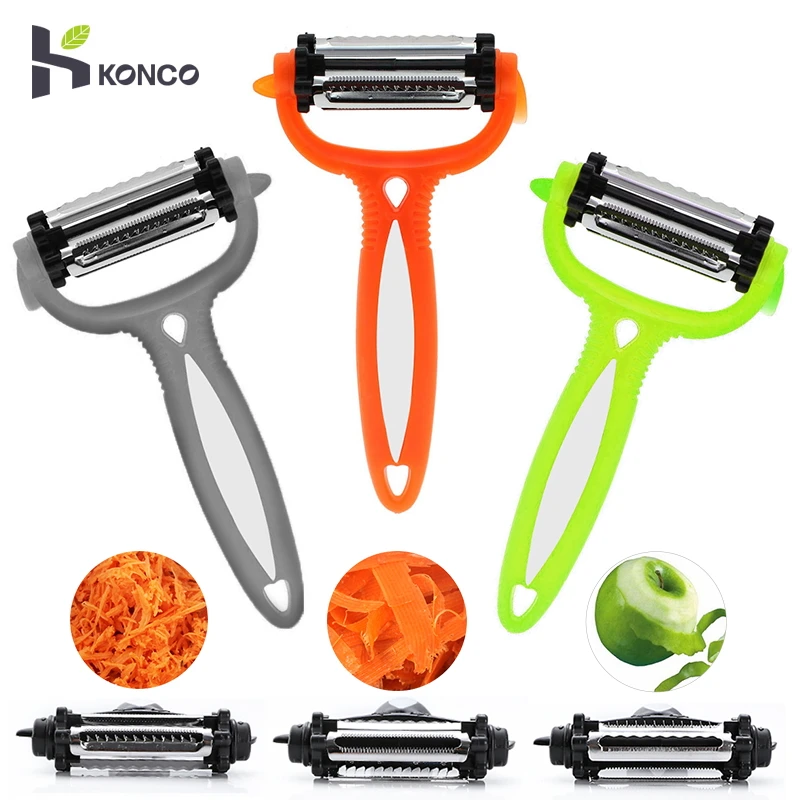 KONCO Fruit Vegetable Peeler, Stainless Steel Peeler 360 Degree Rotary Melon Planer Grater Kitchen Tools
KONCO Fruit Vegetable Peeler, Stainless Steel Peeler 360 Degree Rotary Melon Planer Grater Kitchen Tools
