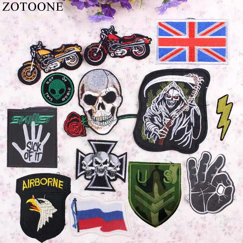 1PCS Flag Military Alien Patch Biker Badge Cheap Embroidered Motorcycle Patches Punk Rock Iron On Skull Patches For Clothes DIY
1PCS Flag Military Alien Patch Biker Badge Cheap Embroidered Motorcycle Patches Punk Rock Iron On Skull Patches For Clothes DIY