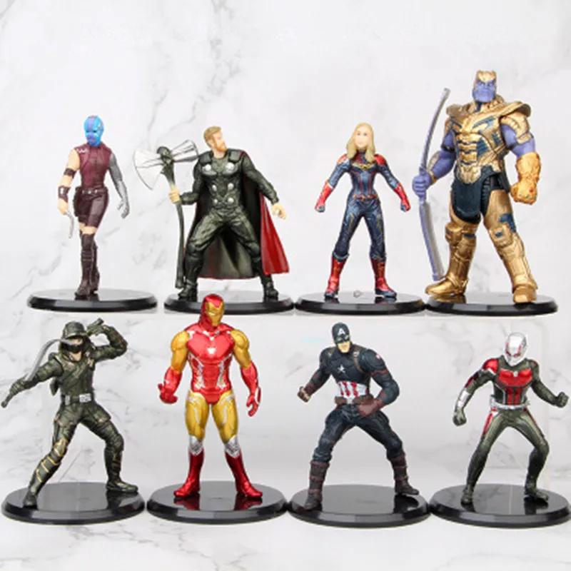 8Pcs/set Avengers: Endgame Superhero Captain America Iron Man Thor Captain Marvel PVC Action Figure Model Toy OPP 8-11CM Z1753
8Pcs/set Avengers: Endgame Superhero Captain America Iron Man Thor Captain Marvel PVC Action Figure Model Toy OPP 8-11CM Z1753