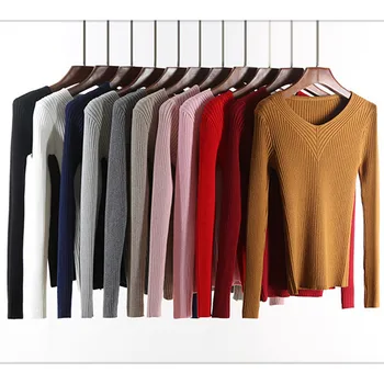 ZHISILAO Sweater Women Pullover Knitted Long Sleeve Top V-Neck Solid Sweaters Woman Slim Autumn Winter Top Casual Pull Femme
ZHISILAO Sweater Women Pullover Knitted Long Sleeve Top V-Neck Solid Sweaters Woman Slim Autumn Winter Top Casual Pull Femme