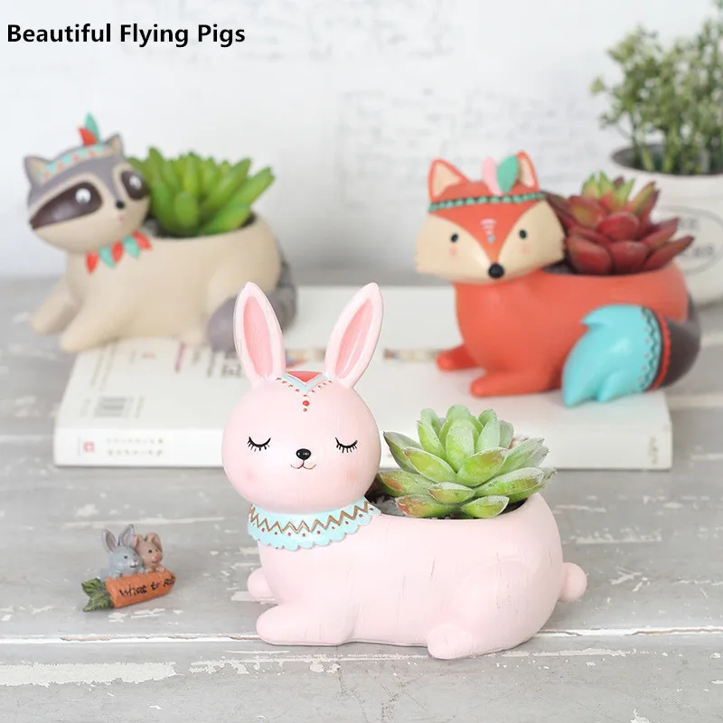 Cartoon Animal Fox Elephant Succulent Resin Flower Pot Vase Plant Pot Bear Deer Rabbit House garden Decoration Art Bonsai Pot
Cartoon Animal Fox Elephant Succulent Resin Flower Pot Vase Plant Pot Bear Deer Rabbit House garden Decoration Art Bonsai Pot
