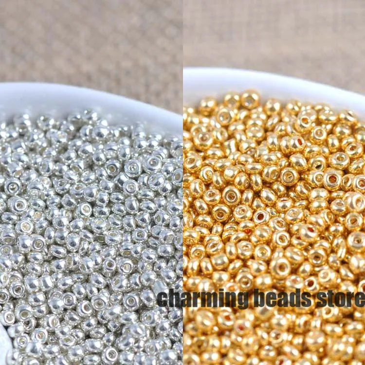 Gold and silver Color 3mm 1000pcs Czech Glass Seed Spacer beads For Clothing decoration DIY BLUV03X
Gold and silver Color 3mm 1000pcs Czech Glass Seed Spacer beads For Clothing decoration DIY BLUV03X