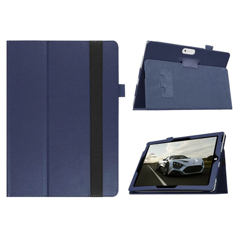 Folding Folio Case Tab Cover Stand For Microsoft Surface 3 10.8inch Tablet PC Deep Blue
