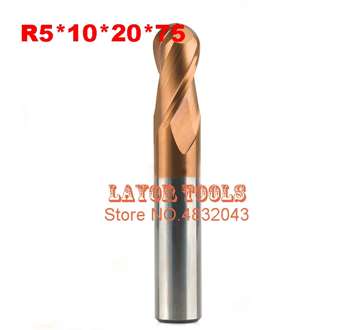 R5*10*20*75 Carbide ball nose end mill ,cnc controller spindle carbide,milling cutter R5.0 ,the lathe tool,CNC milling tools
R5*10*20*75 Carbide ball nose end mill ,cnc controller spindle carbide,milling cutter R5.0 ,the lathe tool,CNC milling tools