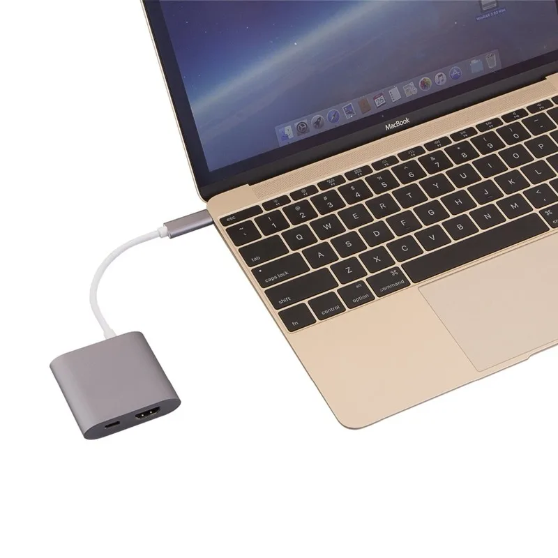 USB 3.0 Type C HDMI (3 1 P @ 60 Гц) + 1080 PD зарядный порт адаптер совместимый с MacBook Chromebook Pixel/Dell XPS