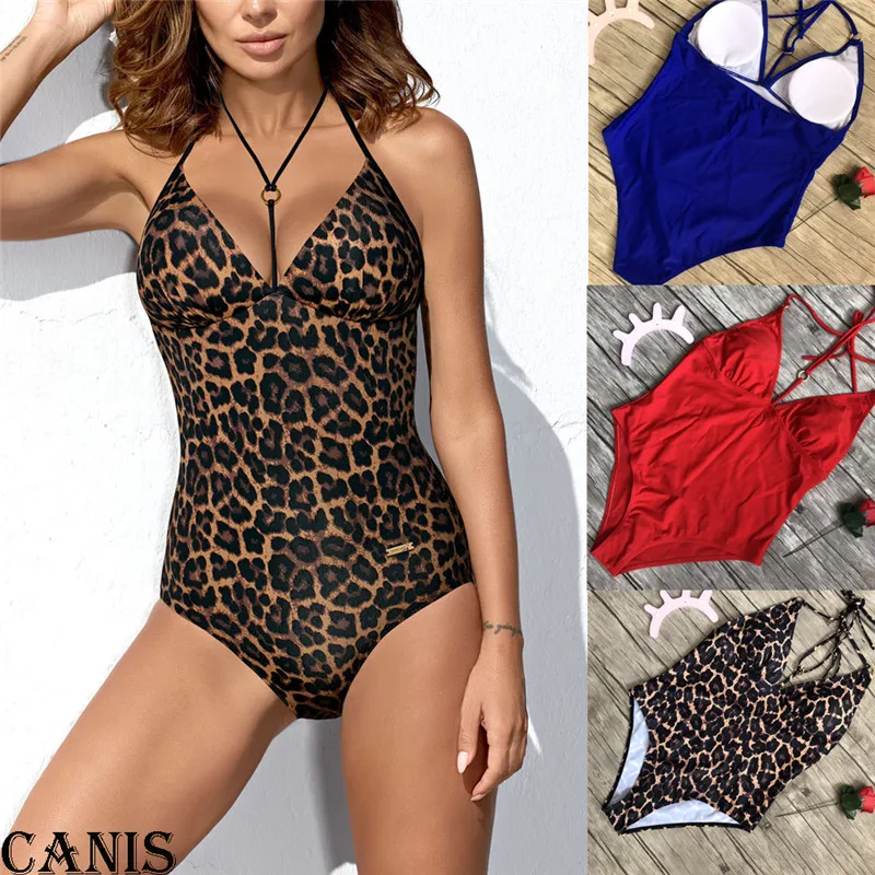 One Piece Swimsuit For Women Leopard Swimwear Push Up Bikini 2019 Women Swim Wear V Neck Halter Monokini Bathing Suit Beach Wear
One Piece Swimsuit For Women Leopard Swimwear Push Up Bikini 2019 Women Swim Wear V Neck Halter Monokini Bathing Suit Beach Wear