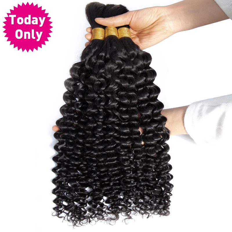 TODAY ONLY 3 Bundles Human Braiding Hair Bulk No Weft Peruvian Hair Bundles Water Wave Bundles Braiding Hair Extensions Remy
TODAY ONLY 3 Bundles Human Braiding Hair Bulk No Weft Peruvian Hair Bundles Water Wave Bundles Braiding Hair Extensions Remy