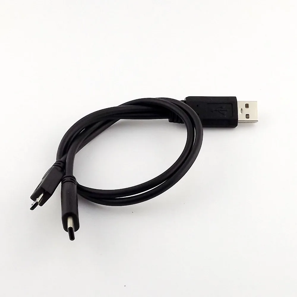 1pc USB 2.0 A Male To Micro B + USB 3.1 Type C Y Splitter Charging Data Sync Cable 35cm
1pc USB 2.0 A Male To Micro B + USB 3.1 Type C Y Splitter Charging Data Sync Cable 35cm