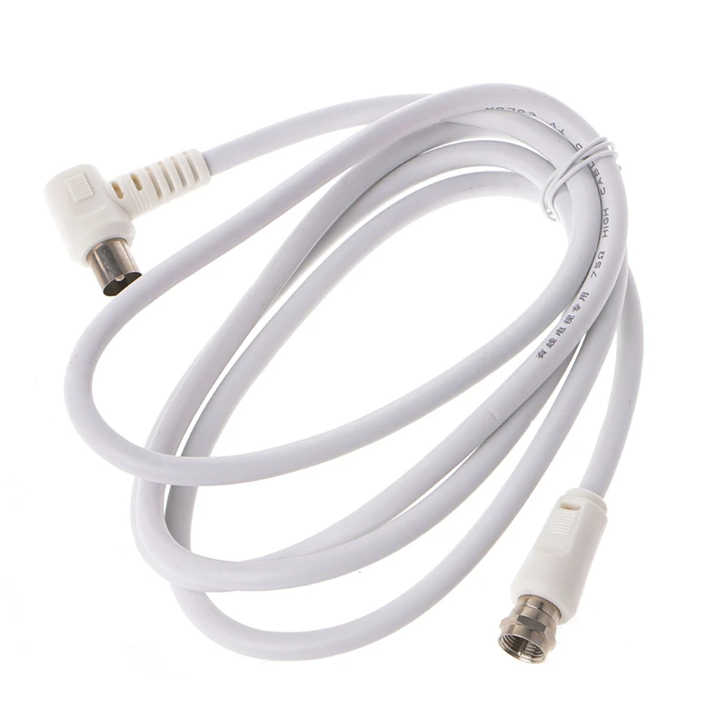 9.5mm White 90 Degrees Male To F Type Male Coaxial TV Satellite Antenna Cable
9.5mm White 90 Degrees Male To F Type Male Coaxial TV Satellite Antenna Cable