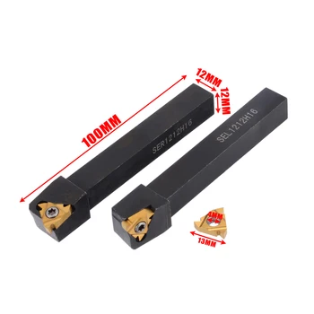 New SER1212H16 + SEL1212H16 Right + Left Hand Inner Threading Tool Holder with 2Pcs 16ER/IR AG60 Inserts + 2Pcs Wrenches
New SER1212H16 + SEL1212H16 Right + Left Hand Inner Threading Tool Holder with 2Pcs 16ER/IR AG60 Inserts + 2Pcs Wrenches