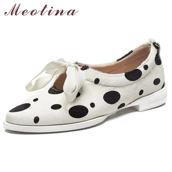 Meotina Women Shoes Spring Flats Horsehair Polka Dot Flat Shoes Ribbon Lace Up Round Toe Casual Shoes Lady White Plus Size 33-42
Meotina Women Shoes Spring Flats Horsehair Polka Dot Flat Shoes Ribbon Lace Up Round Toe Casual Shoes Lady White Plus Size 33-42