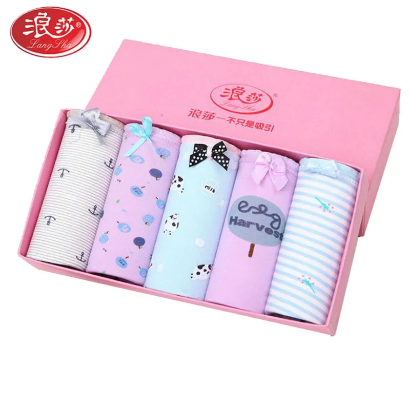 5pcs/lot women cotton panties colorful cute cartoon lady underwears soft girl briefs Langsha
5pcs/lot women cotton panties colorful cute cartoon lady underwears soft girl briefs Langsha