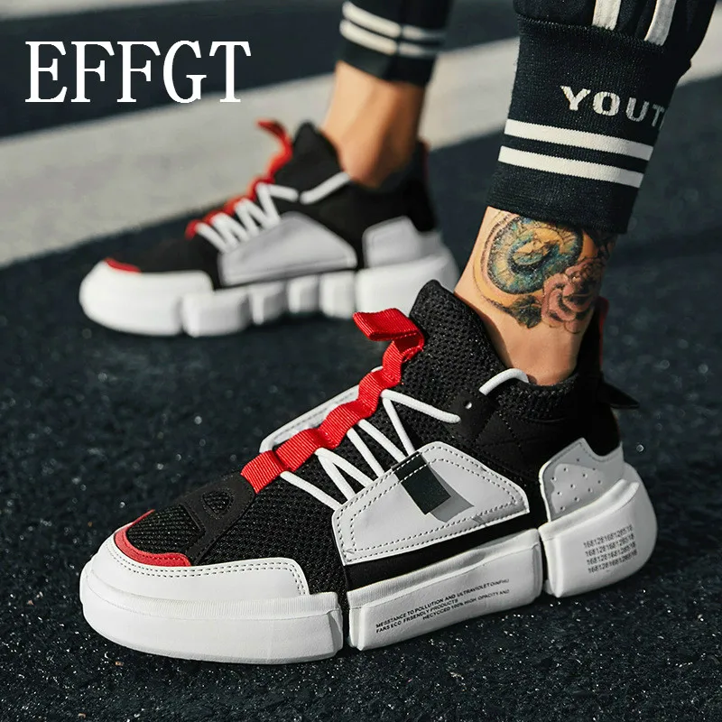 Фото EFFGT 2019 New Breathable Mesh Summer Men Casual Shoes Slip On Fashion Walking Footwear Lace up | Обувь