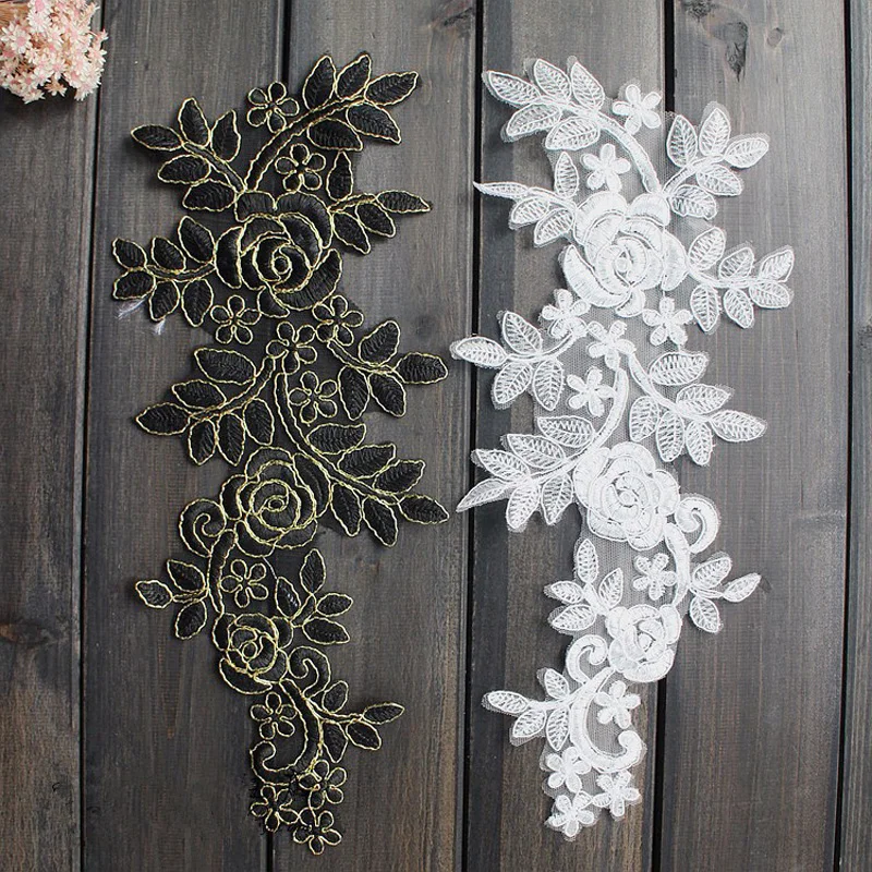 5Pairs Leaf Pattern Lace Applique In White Black Embroidery Lace Applique DIY Lace Trim
5Pairs Leaf Pattern Lace Applique In White Black Embroidery Lace Applique DIY Lace Trim