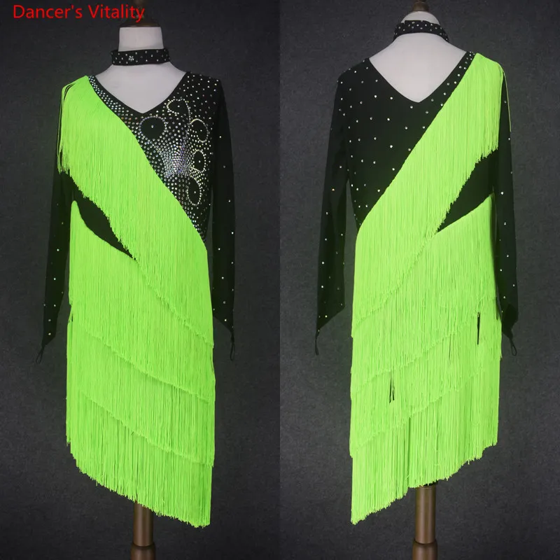 New style Latin dance costume sexy diamond single sleeves latin dance competition dresses for women child latin dance dress
New style Latin dance costume sexy diamond single sleeves latin dance competition dresses for women child latin dance dress