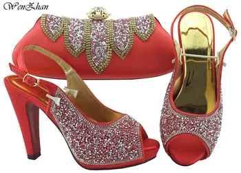 Latest African Style Shoes And Bag Set Decorated With Rhinestone Classics High Heels Shoes And Bag Set For Party B93-1
Latest African Style Shoes And Bag Set Decorated With Rhinestone Classics High Heels Shoes And Bag Set For Party B93-1