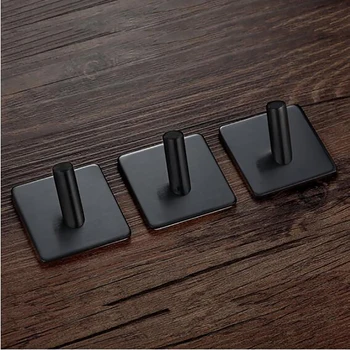 3M Self Adhesive Hooks Heavy Duty Stainless Steel Coat Key Wall Mounted Hooks Waterproof Bathroom Kitchen Towel Black Hooks
3M Self Adhesive Hooks Heavy Duty Stainless Steel Coat Key Wall Mounted Hooks Waterproof Bathroom Kitchen Towel Black Hooks
