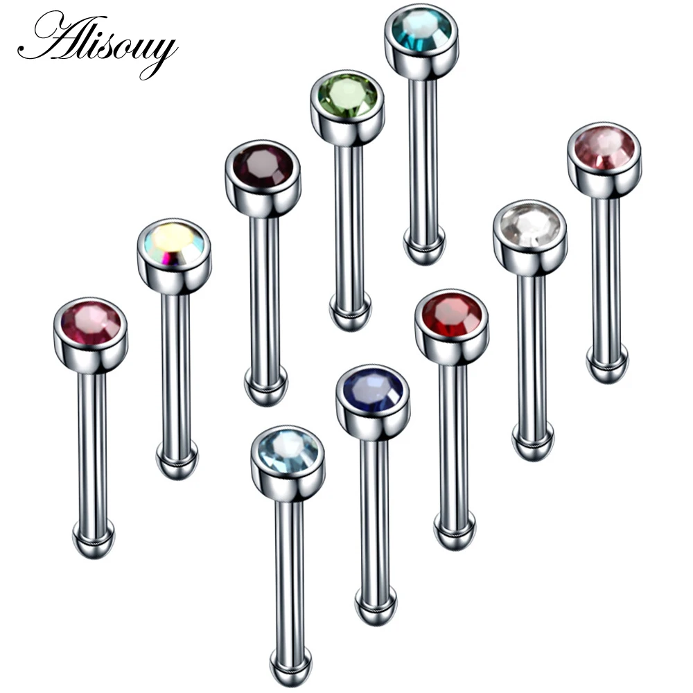 Alisouy 1Pc G23 Titanium Punk Rhinestone Gem Nose Ring Men Women Ladies Piercing Nose Stud Pin Silver Body Piercing Ear Jewelry
Alisouy 1Pc G23 Titanium Punk Rhinestone Gem Nose Ring Men Women Ladies Piercing Nose Stud Pin Silver Body Piercing Ear Jewelry