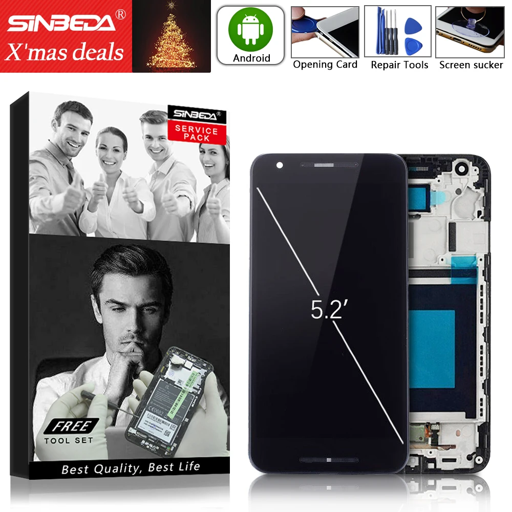 5.2"Sinbeda For LG Google Nexus 5X LCD Display Touch Screen with Frame Digitizer Assembly For LG Nexus5x Display H798 H790 H791@
5.2"Sinbeda For LG Google Nexus 5X LCD Display Touch Screen with Frame Digitizer Assembly For LG Nexus5x Display H798 H790 H791@
