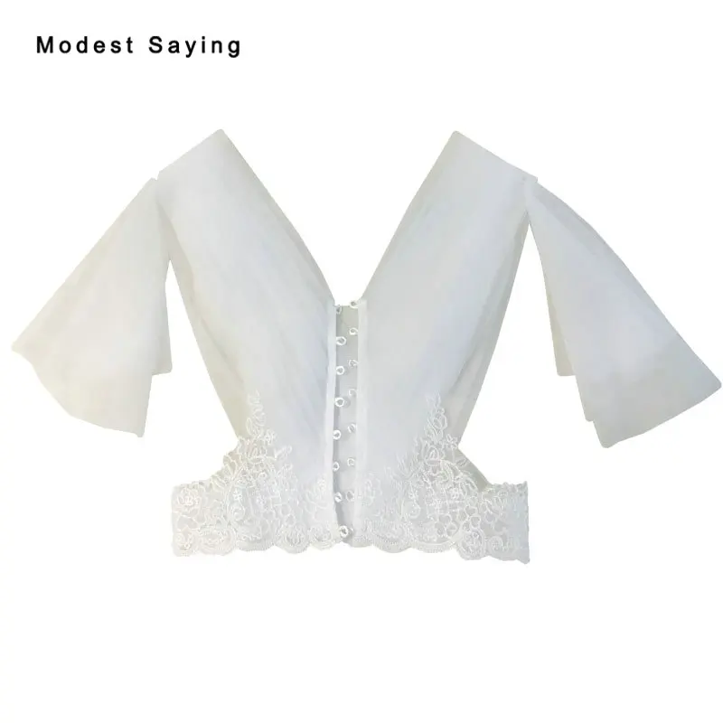 Real Elegant V Neck Short Sleeve Lace Wedding Boleros 2018 with Detachable Shoulder Bridal Cape Jacket Shawl Wedding Accessories
Real Elegant V Neck Short Sleeve Lace Wedding Boleros 2018 with Detachable Shoulder Bridal Cape Jacket Shawl Wedding Accessories