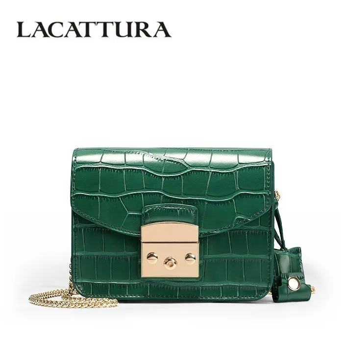 LACATTURA Women Alligator Handbag Chain Leather Messenger Bags Designer Ladies Flap Shoulder Bag Fashion Clutch Crossbody Bolsa
LACATTURA Women Alligator Handbag Chain Leather Messenger Bags Designer Ladies Flap Shoulder Bag Fashion Clutch Crossbody Bolsa