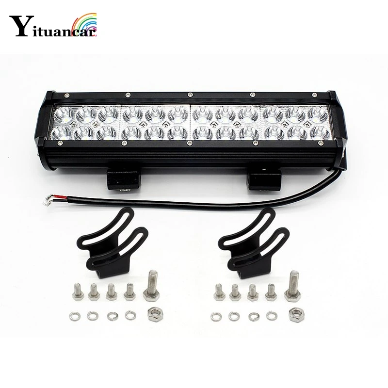 

Yituancar 1Pcs/Set 72W 12Inch LED Car Work Light Bar Styling Driving Motorcycle Offroad Truck 4X4 4WD SUV DC9-32V Spot Beam Lamp