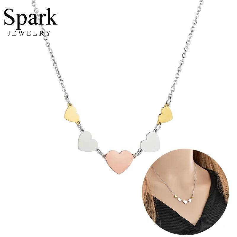 Spark Tiny Heart Pendant Necklace Stainless Steel Love Charm Necklaces For Women Girls Valentine's Day Gift Collier Dropshipping
Spark Tiny Heart Pendant Necklace Stainless Steel Love Charm Necklaces For Women Girls Valentine's Day Gift Collier Dropshipping