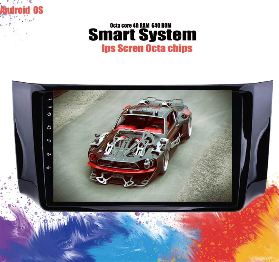 Автомобильный мультимедийный плеер IPS 9 "Android 10 0 Full touch для Nissan Sentra 2012 - 18 Bluebird Sylphy