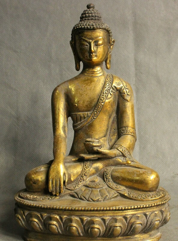 S3474 8" Tibet Bronze Gilt Collect Temple Pray Shakyamuni Sakyamuni Buddha Bowl Statue D0317
S3474 8" Tibet Bronze Gilt Collect Temple Pray Shakyamuni Sakyamuni Buddha Bowl Statue D0317