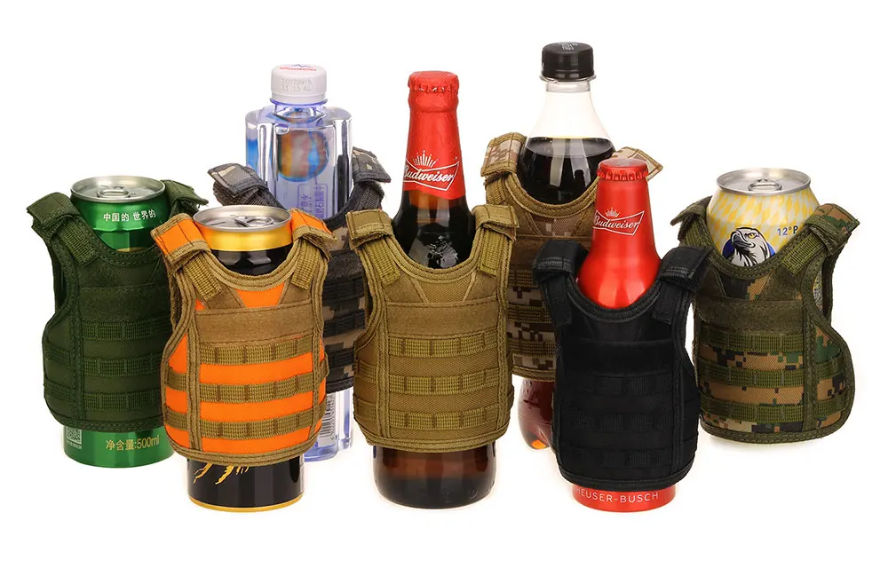 SINAIRSOFT Tactical Premium Beer Military Molle Mini Miniature Hunting Vests Beverage Cooler adjustable shoulder straps LY2074 5