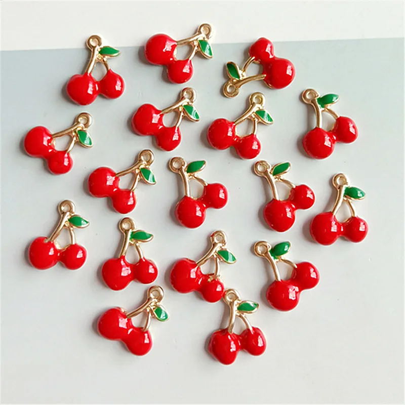 SEA MEW 50 PCS 1.3cm*1.7cm Fashion Metal Alloy KC Gold Color Enamel Red Cherry Pendant Charms For DIY Jewelry Making
SEA MEW 50 PCS 1.3cm*1.7cm Fashion Metal Alloy KC Gold Color Enamel Red Cherry Pendant Charms For DIY Jewelry Making