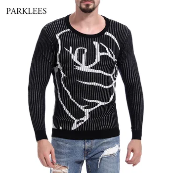 Mens Stripe Pullover Sweater Fashion Fist Print Pullovers Men Slim Fit O Neck Long Sleeve Knitting Sweaters Pull Homme Sueter
Mens Stripe Pullover Sweater Fashion Fist Print Pullovers Men Slim Fit O Neck Long Sleeve Knitting Sweaters Pull Homme Sueter