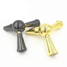 1 peça de prata ouro arma de metal alumínio hookah mangueira adaptador 1 a 2 splitter mangueira conector hookah acessórios(China)